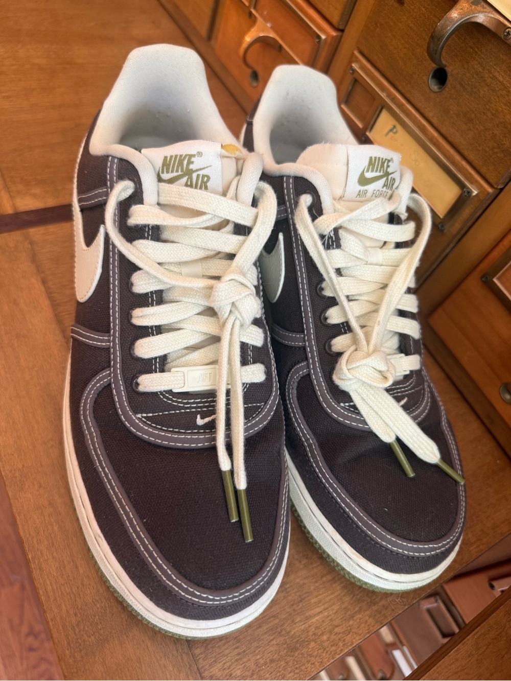 Nike Air Force 1 07 PRM Baroque Brown Canvas VNDS Worn Once Low Sz 10